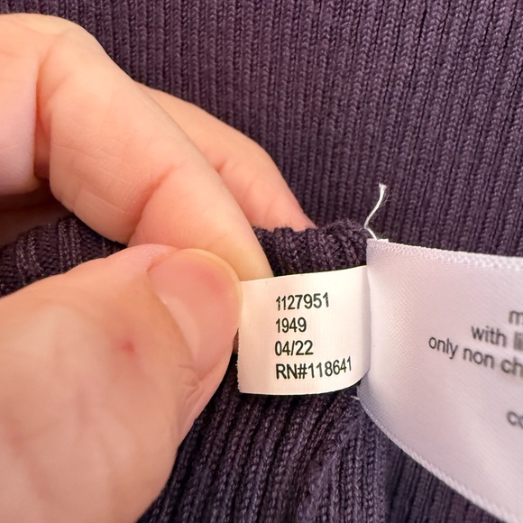 Lane Bryant Eggplant Purple Size 22/24 Square Neck Knit Sweater - Picture 7 of 9